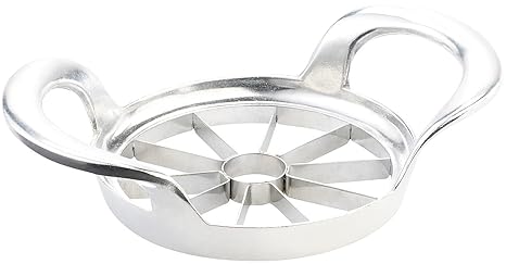 PEARL Apfelzerteiler: Vollmetall Apfelteiler & -Entkerner aus Alu mit Edelstahlklingen (Apfelspalter)
