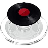 Pop Socket Vinyl Record Red Black Design. Disc Pop Socket PopSockets PopGrip for MagSafe