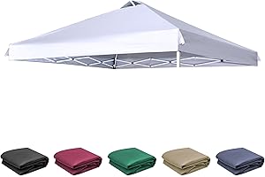 SCOCANOPY Replacement Top with Air Vent for 12x12 Canopy Frame, Canopy Cover ONLY, (Inner Layer is Sunproof Silver Coating so It's grayer Than Pure White)