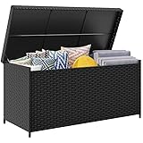 YITAHOME 260 Gallon Wicker Deck Box, XXL