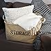 OrganizerLogic Burlap Storage Organizer Basket - Heavy Duty Storage Basket - Perfect Storage Jute Basket for Laundry, Shoes and Kids Toys - 17