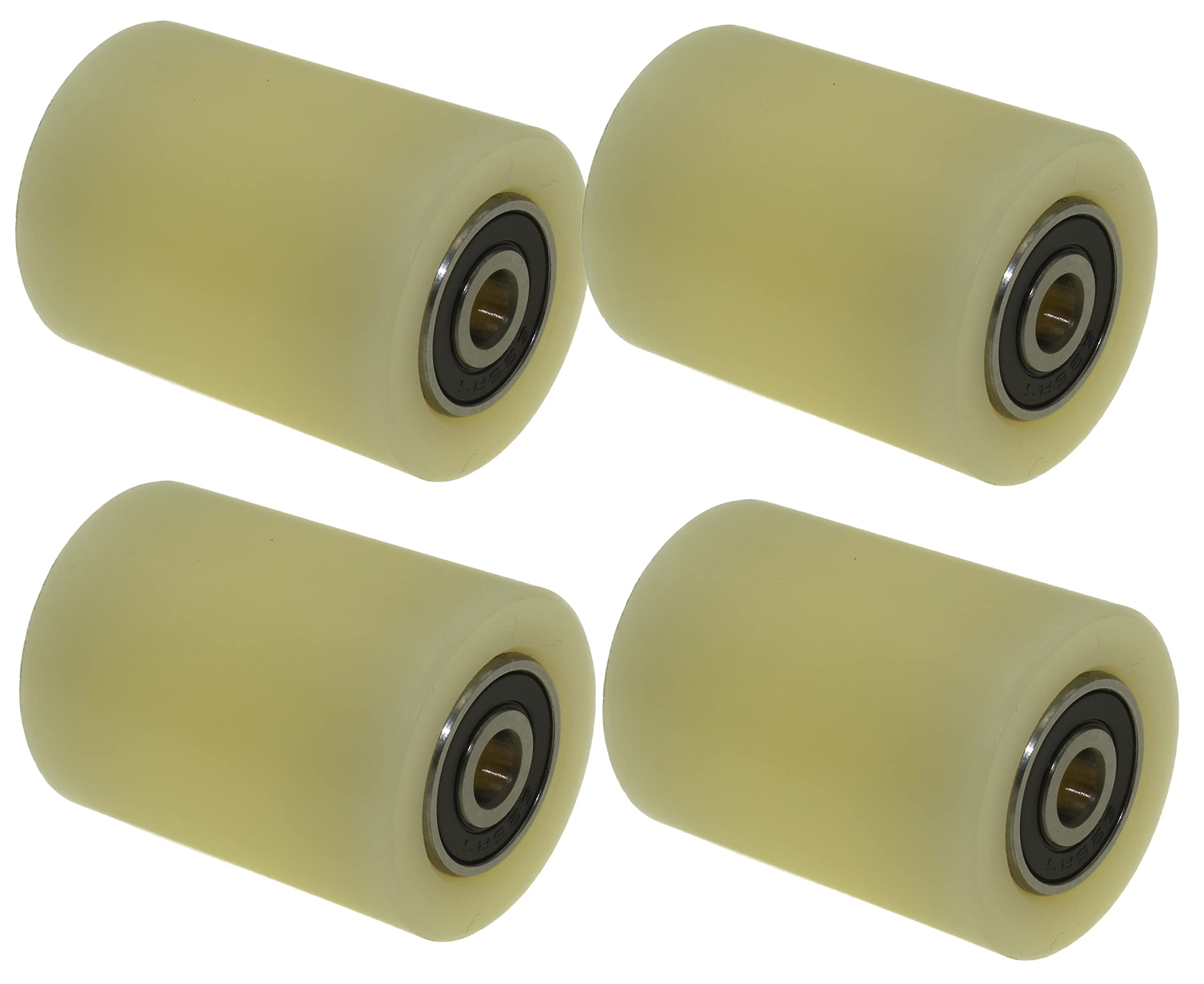 4 Pieces Nylon Rollers 30 mm diameter 40 mm wide 6 mm bearing Precisely Machined in the EU(30-40-6)