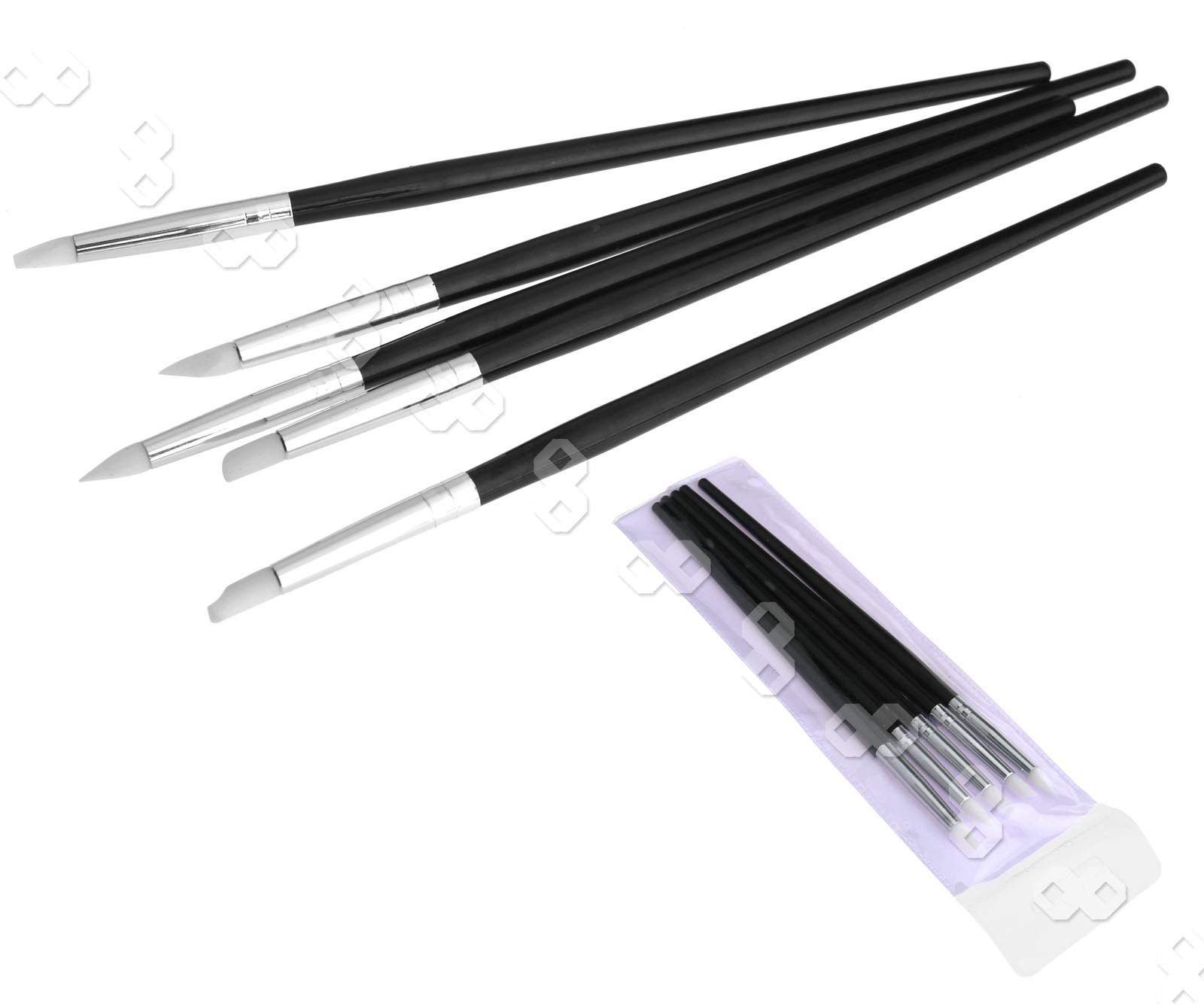 YINETTECH 5 Silicone Rubber Pottery Clay Shaper Sculpting Fimo Polymer Modelling Tool