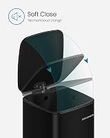 SONGMICS 20 L Steel Pedal Bin with Inner Bucket Soft Close Ink Black LTB592B02 view 6