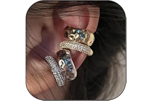 DCFYWL731 Ear Cuffs Non Piercing Aretes De Mujer Gold Chunky Earrings for Women Clip On Earrings Non Tarnish Gold Earrings Gifts Trendy Stuffers