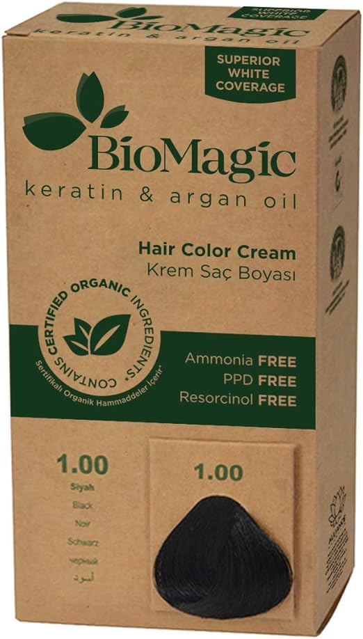 Biomagic Hair Color, 60 ml 1/00 Black Buy Online at Best Price in