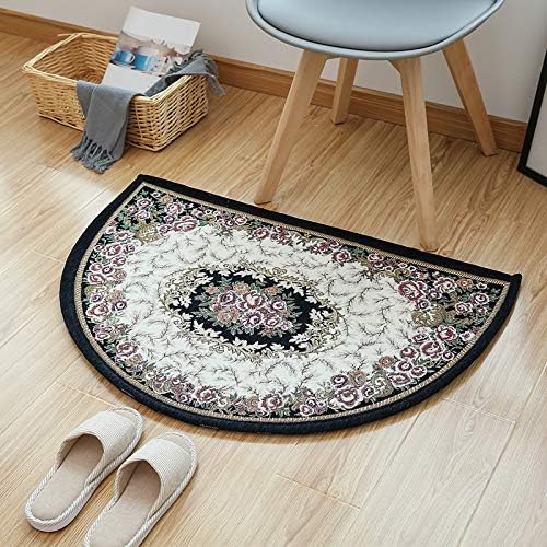 Semi-Circular Absorbent Bathroom mat Bathroom Door mat Floor mat Door mat Door Carpet mat, 50 * 80cm semi-Circle, 140 Dark Blue