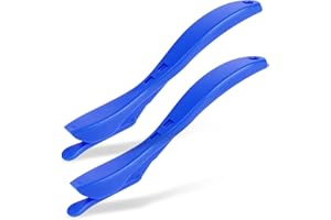 WLLHYF 2 Pack Wrapping Paper Cutter Knife Carbon Backpaper Slitter Film Vinyl Craft Paper Gift Wrap Safety Sliding Cutting Tool with Handle for Scrapbooking Christmas Wrap Roll Papers Scissors(Blue)