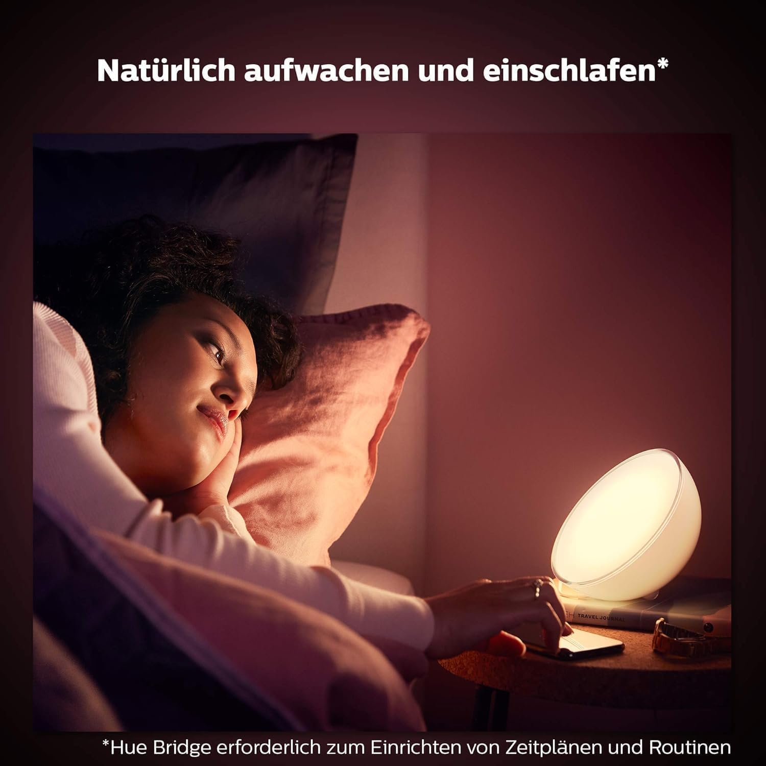 Philips Hue White & Color Ambiance Go Tischleuchte (530 lm), dimmbare LED Leuchte für das Hue Lichtsystem mit 16 Mio. Farben, smarte Lichtsteuerung über Sprache oder App, weiß 8