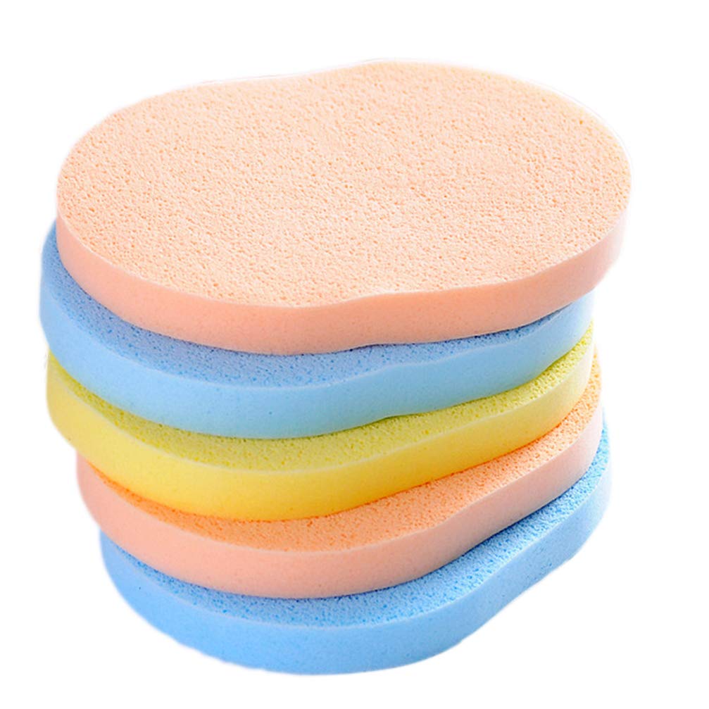 Lurrose 50pcs Facial Sponge Comfortable Natural Reusable Soft Face Care Sponge Cleansing Sponge Make Up Sponge for Salon Home