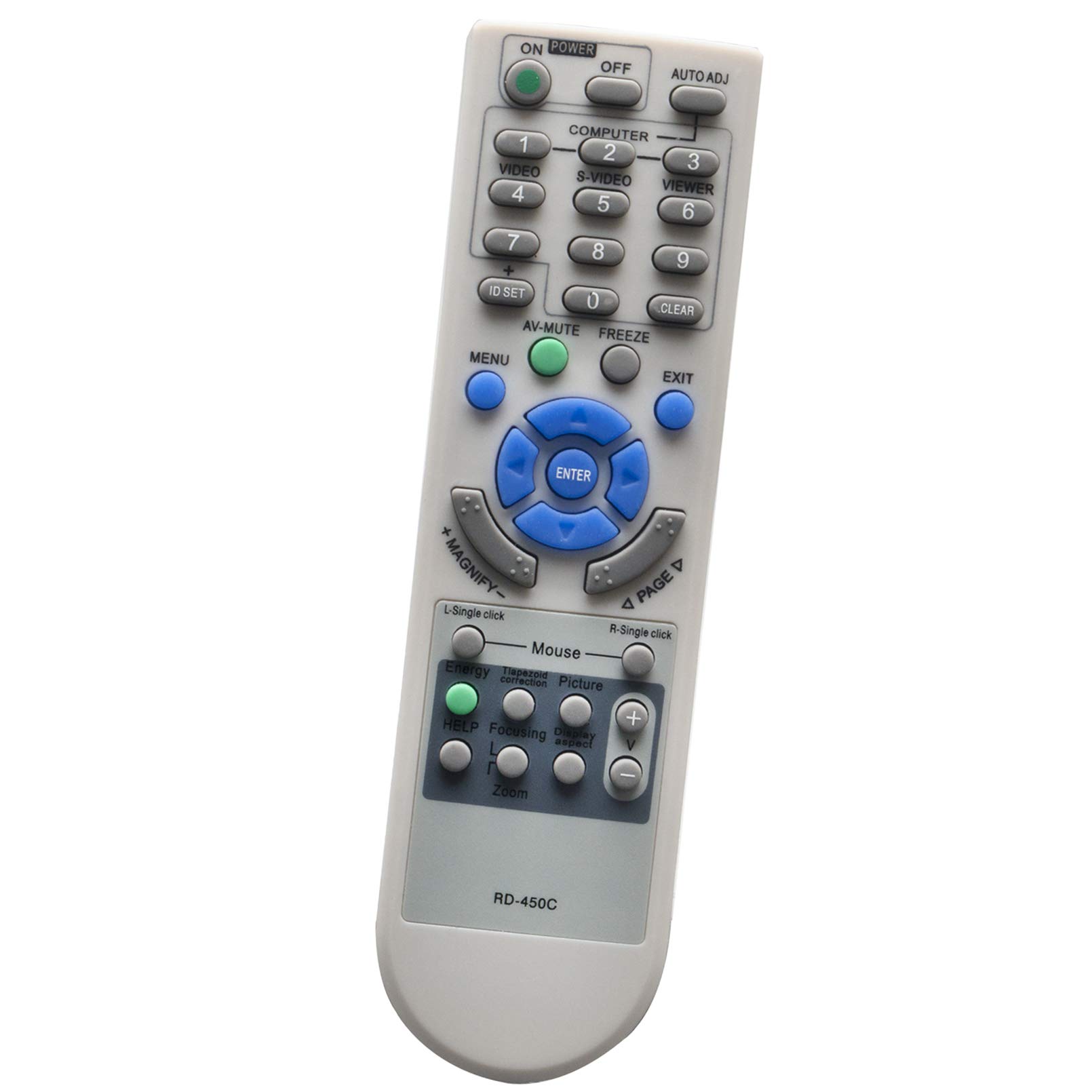 ALLIMITY RD-450C Remote Control Replace fit for NEC Projector RD450C VT59 VT380 VT480 VT491 VT570 VT700 NP40 VT590 VT595 VT675 NP700 NP42 NP50 NP52 NP60 NP62 LT37 LT280 VT37 VT48