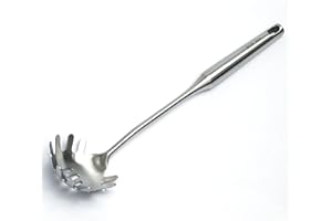 Pasta Spoon Spaghetti Fork,Spaghetti Server,304 Stainless Steel Pasta Fork with Vacuum Ergonomic Handle, Comfortable Grip Des