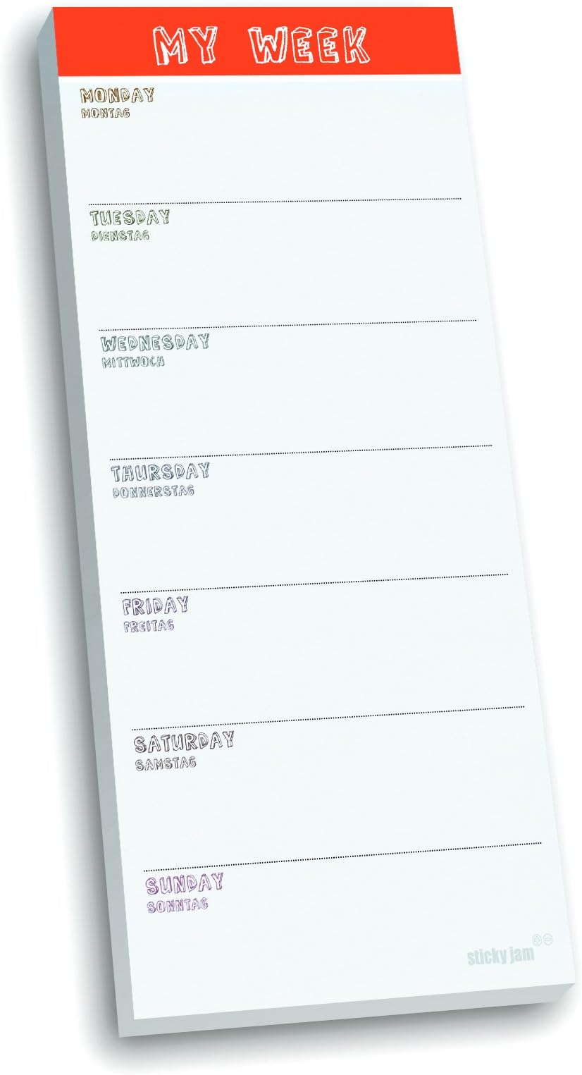 Sticky Jam Magnetic Notebook / Weekly Planner