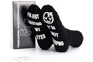 DNTLKUP Funny Gifts for Dad Father’s Day Men Women Cute Novelty lovely Socks: I’m Not Sleeping I’m Just Resting My Eyes