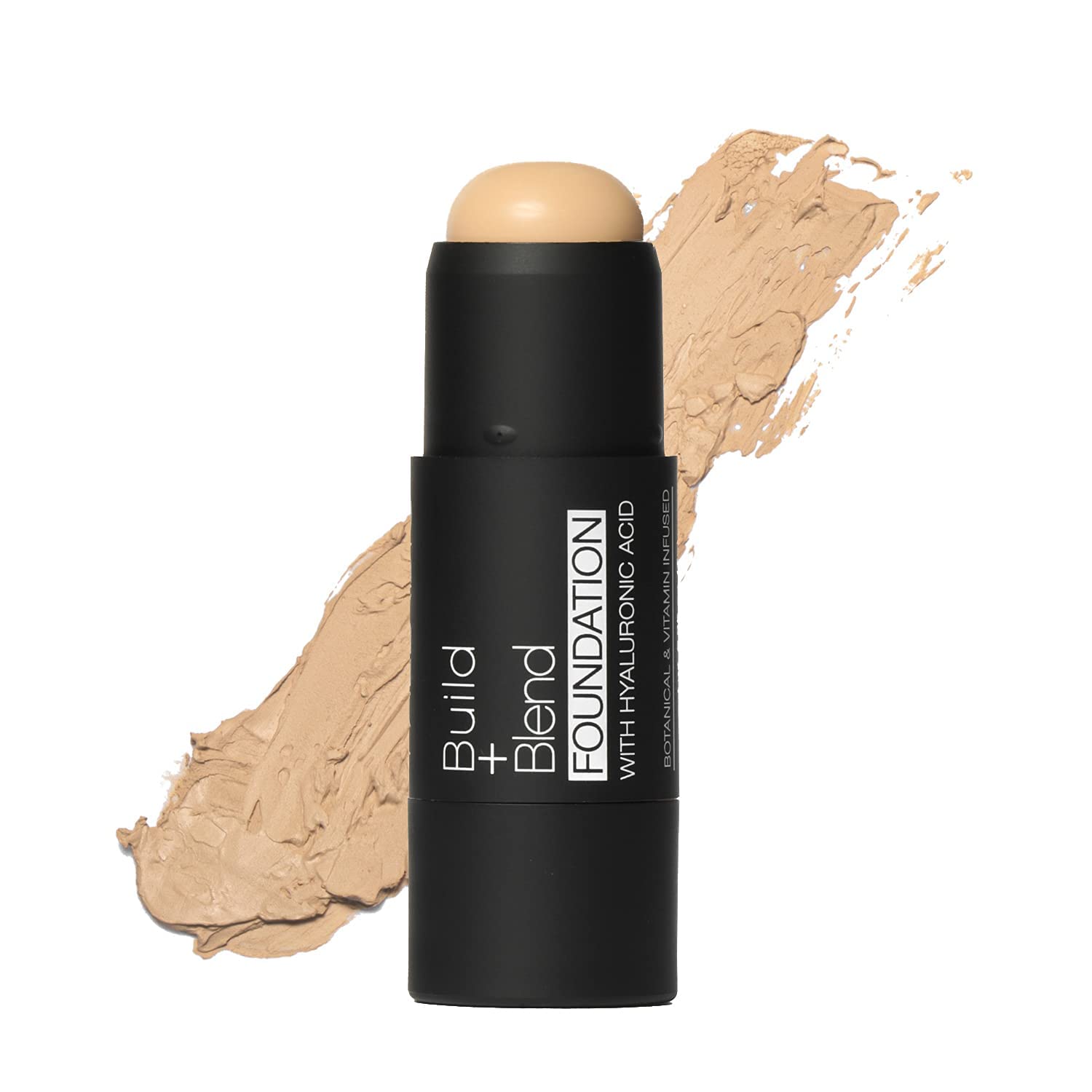 Palladio BUILD & BLEND Foundation Stick, Medium Coverage Buildable Contour Stick for Face, Ultra Blendable Creamy Formula for a Natural Shine Free Finish, 0.25 Ounce (Natural Beige)