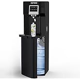 ICEVOKE Water Dispenser with Ice Maker, Bottom Loading Cold & Room Water Cooler for 3 or 5 Gallon Bottle - 18LBS/24H Fast Ice
