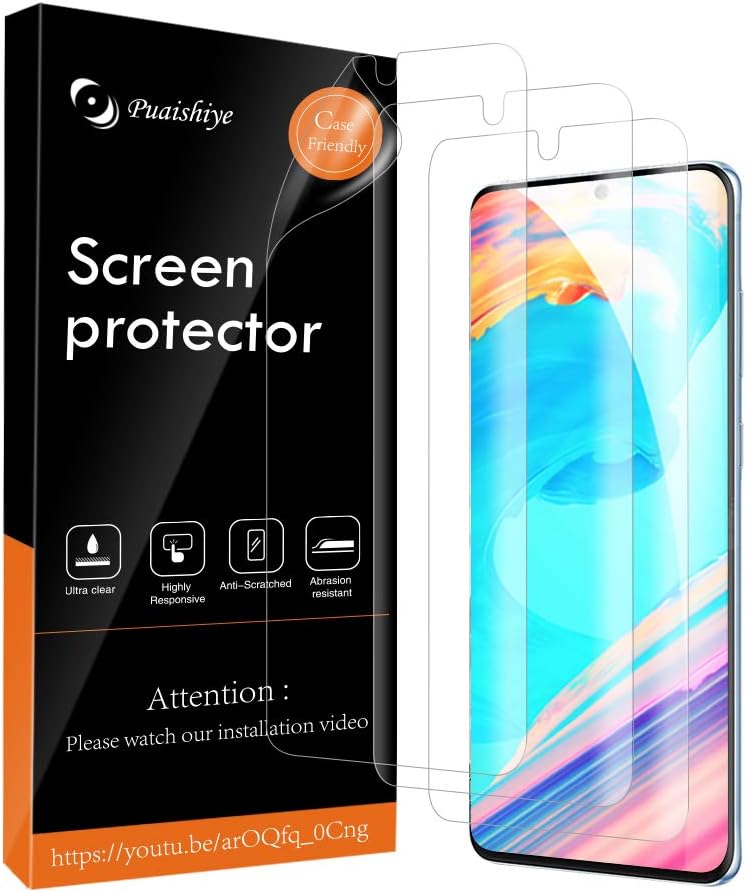 [3 + 2 Pack] IPY Galaxy S20 Ultra 5G Screen Protector,[Self Healing] [Easy Install & Bubble Free] [Full Coverage] Case Friendly Transparent HD TPU Clear Flexible Protetive Film For Samsung Galaxy S20 Ultra 5G