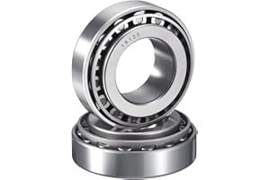HIPicco 2 Pack 15125/245 Tapered Roller Bearing Cone and Cup Set, 1.25" Bore 2.4409" OD 0.75" Cup Width, Chrome Steel Taper Bearings Set, ABEC-3