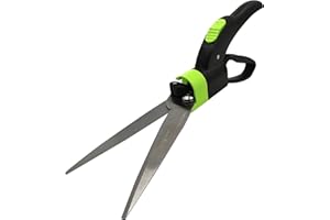 GARDEN GURU LAWN & GARDEN TOOLS Garden Guru Hand Grass Clipper Scissors 360 Degree Rotatable Cutter Head - Ultra Sharp Stainless Steel Grass Shears - Comfort Grip Handles - Perfect for Edging Lawn, Trimming Shrubs & Flowers