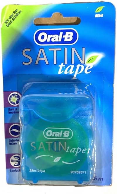 Oral-B Satin Tape Mint 25M 12 Pack Dental Floss 1 Count