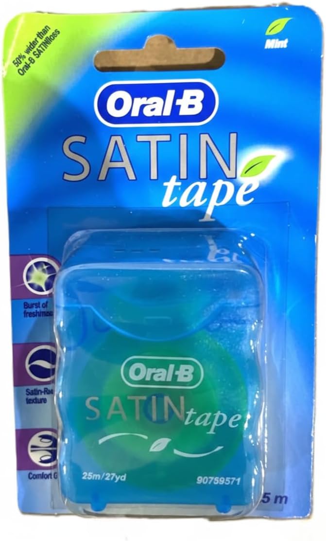 Oral-B Satin Tape Mint 25M 12 Pack Dental Floss 1 Count
