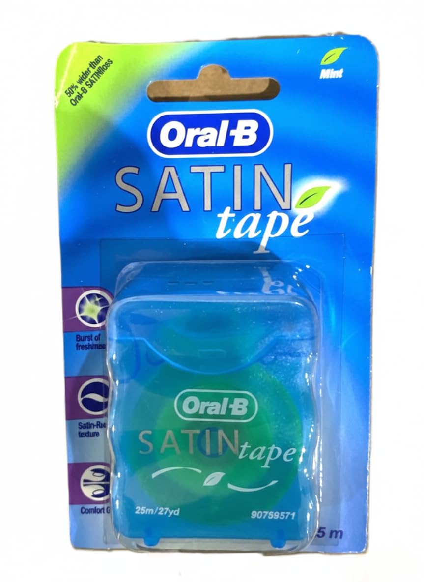 ORAL-B SATIN TAPE MINT, 25M, 12's, 1 Count