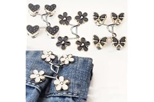 4pcs Adjustable Denim Waist Tightener Adjuster - Elegant and Simple Metal Denim Button Needle for Women's Pants, No Sewing