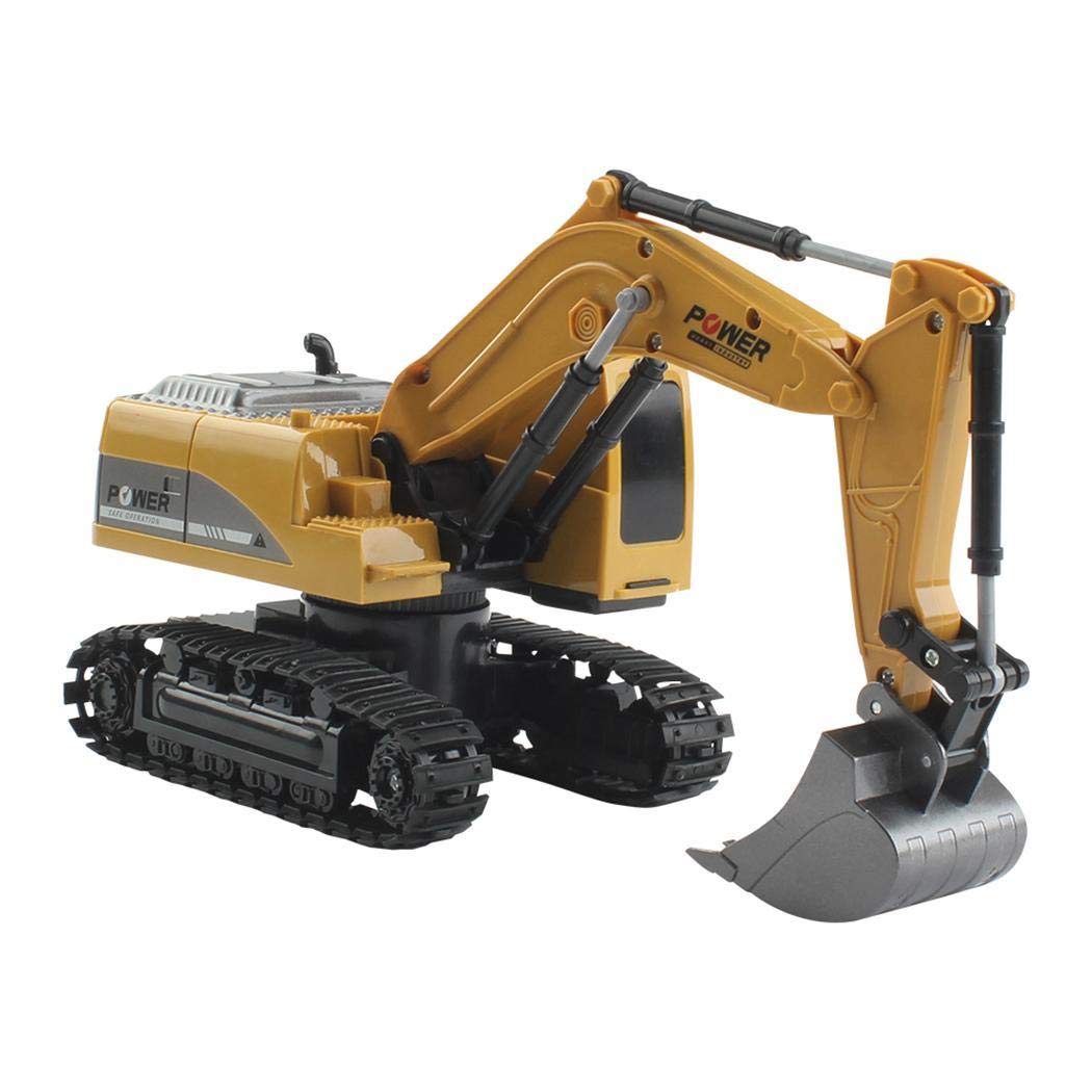 banlany 1:24 Four-Wheel Drive Crawler Excavator Remote Control Car Toy Educational with Light Toy Gift for Kids