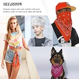 Aomig Bandana Head Scarf Rose Red Paisley Unisex Multi-Use Headwrap 73x36cm view 6