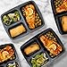 Meal Prep Lunch Containers - 3-Compartment (20 Pack) Super Easy to Open Lids, BPA-Free, Reusable, Stackable, Microwave/Freezer Safe, Bento Box Food Storage Container for Diet Portion Control, Leftover