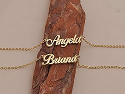 HUAN XUN Customized Custom Simple Any Name Necklace