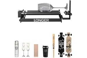 Longer Laser Engraver Rotary Roller&Bracket, a Good Partner for Laser Engraving Machine， Y-axis 360° Rotation, 6-100mm Engraving Space, Compatible with Other Brands of Engraver.