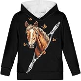 doginthehole Fashion Hoodies for Boys Girls Kids Youth Hooded Pullover Long Sleeve Sweatshirts Cute Animal Graphic