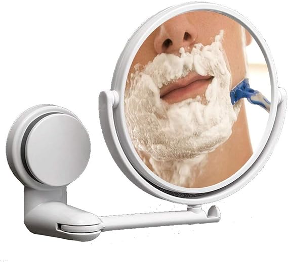 Gpzj Espejo Triple LED Espejos de Pared giratorios de 6"de Doble Cara