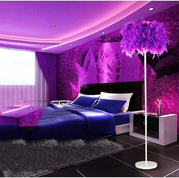 purple standing lamp