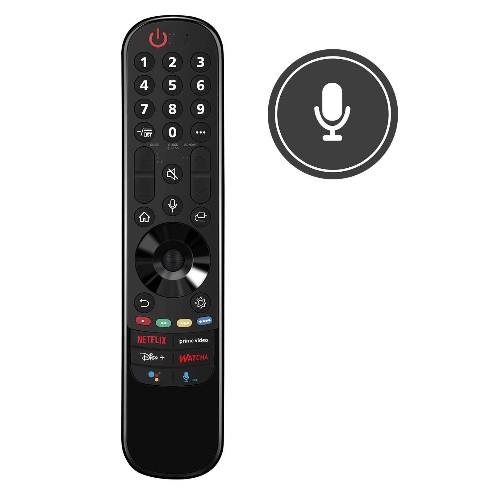 VINABTY MR21GC Replaced Voice Remote Control fit for LG Smart TV 43NANO75UPA 43UP7100ZUF 43UP7560AUD 43UP7700PUB 43UP8000PUA 50NANO75UPA 50NANO77ZPA 50NANO80UPA 50NANO85APA(No NFC function)
