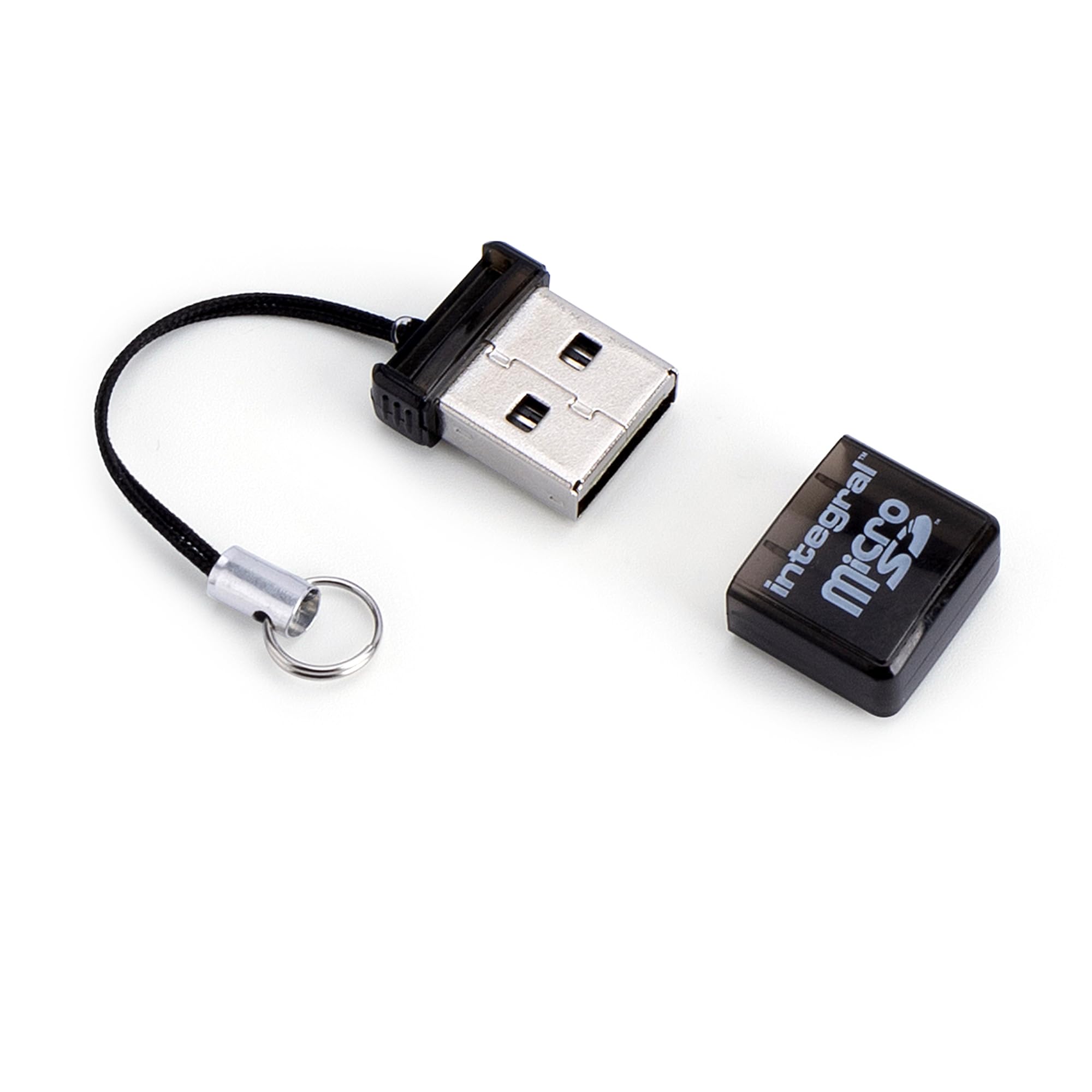 Integral Micro SD USB2.0 Memory Card Reader Adapter - Compact, Plug & Play and Compatible with microSD, microSDHC & microSDXC