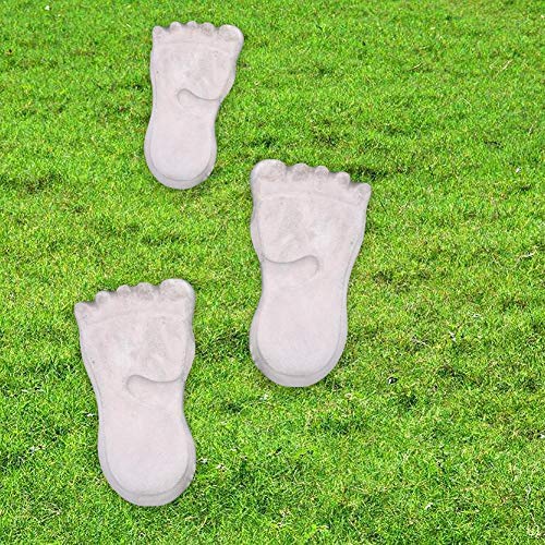 Mikolot Stone Mold - Plastic DIY Path Maker Brick Mold Concrete Molds for Stepping Stones Garden Pavement Mold (Feet Print)