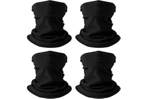 DAFIFO 4 Pieces Neck Warmer for Men & Women, Winter Fleece Neck Gaiter, Windproof Face Mask Neck Scarf for Running, Cycling