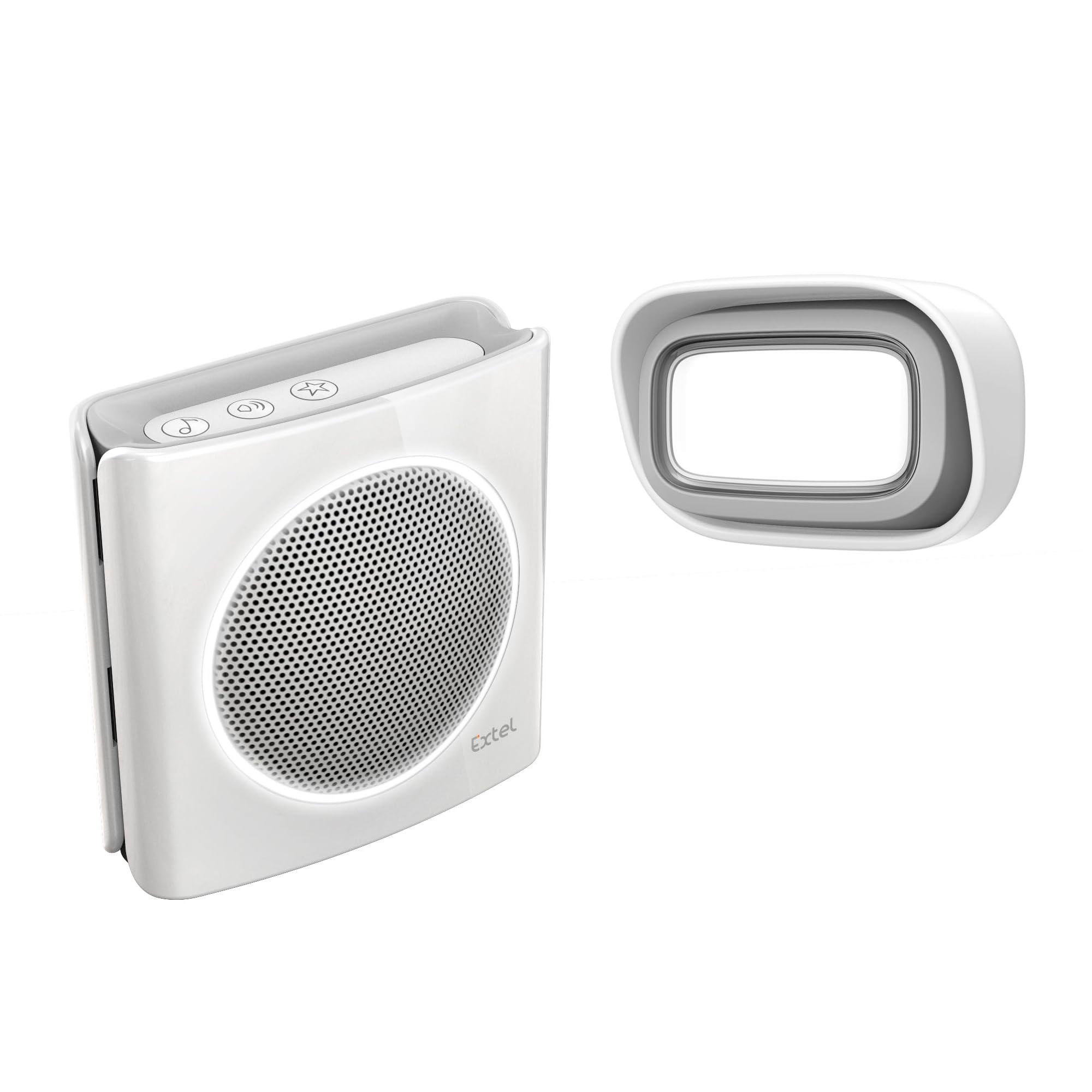 EXTEL 081735 Wireless Doorbell, Black, 200 m