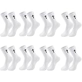 BVIELOY Christian cross socks 8 pair prayer stockings suitable for Men and Women Easter Gift
