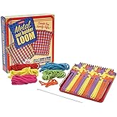 Schylling Metal Pot Holder Loom Kit - Classic Durable Weaving Frame to Make Pot Holders - Includes Loom, Hook, Instructions, 