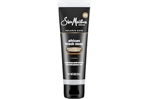 SheaMoisture Facial Wash and Scrub African Black Soap for Blemish Prone Skin to Clarify Skin 4 oz