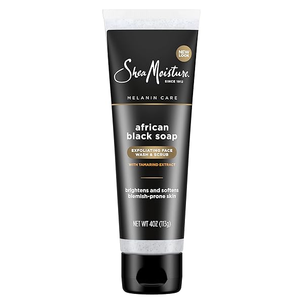 SHEAMOISTURE FACIAL WASH AND SCRUB AFRICAN BLACK SOAP...