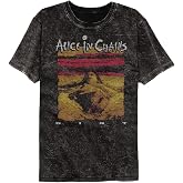 American Classics Alice in Chains Dirt Mineral Wash T Shirt Black | Premium Mineral Wash Tee, Officially Licensed Alice In Chains Dirt, Distressed Vintage Style, Unisex Men Women, Grunge Band