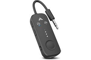 Avantree Relay - Premium Airplane Bluetooth Adapter with Advanced Qualcomm Chipset, 2 Headphones Support, 25hrs Play Time, aptX Adaptive & HD Audio Transmitter for Airpods, Bose & Travel Flight
