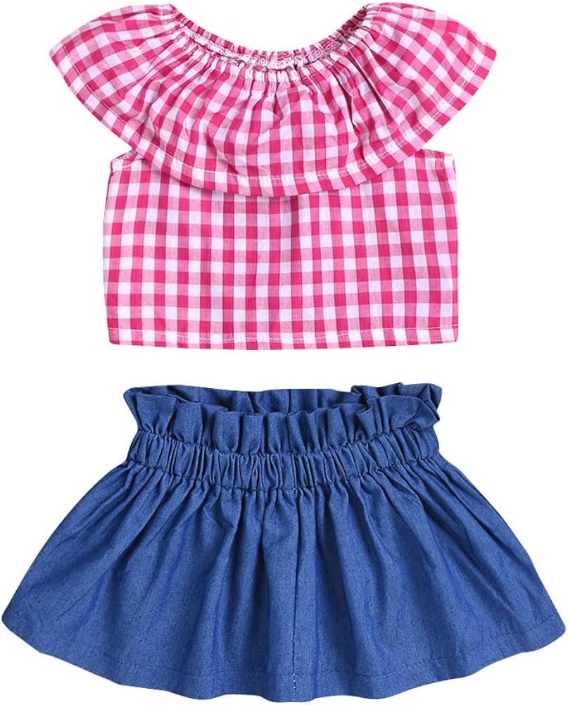 red girl denim dress