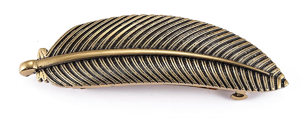 KKJOY Vintage Leaf Hair Clips Barrettes Hand Crafted Spring Clip Metal Hair Pin Headpieces Wedding Bridal Hair Accessories for Women Girls