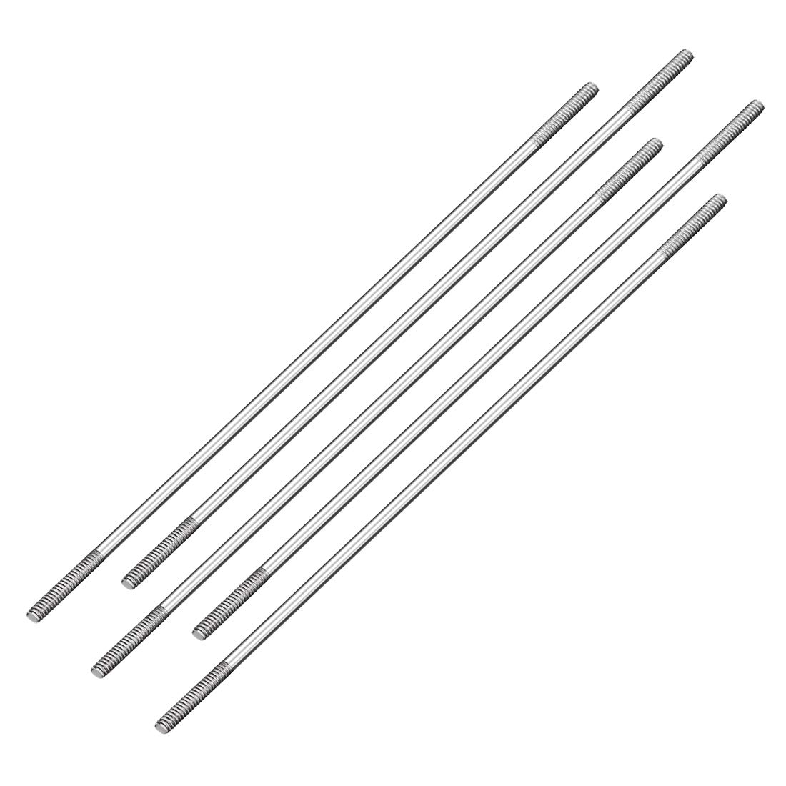 uxcell M2x100mm Pushrod Connector Stainless Steel Rod Linkage,for RC Boat,Car,Airplane,Helicopter,5pcs
