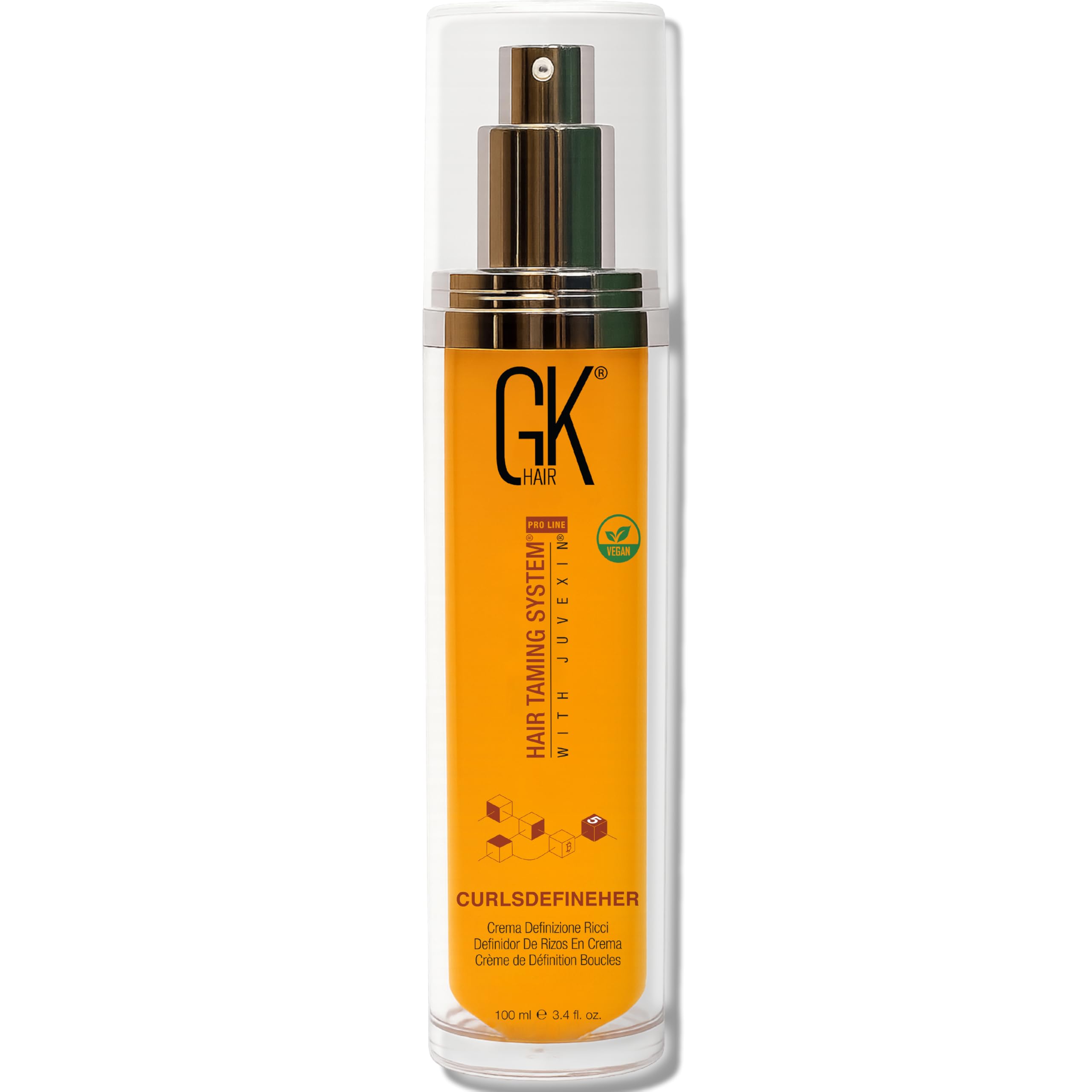 GK HAIR Global Keratin Curl Defining Cream Treatment, Anti-Frizz, Hydrates Curly or Wavy Hair, 100ml (CurlsDefineHer-1)